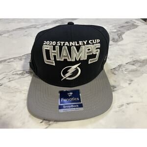Fanatics Snapback Tampa Bay Lightning 2020 Stanley Cup Champs Hat Black/Gray